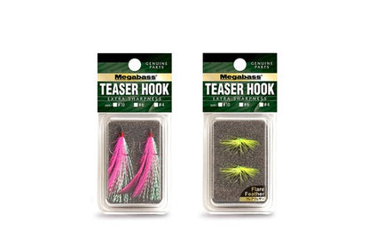 Megabass TEASER HOOK 2 Pack Feather Treble Hook Choose Size Color JDM Japan