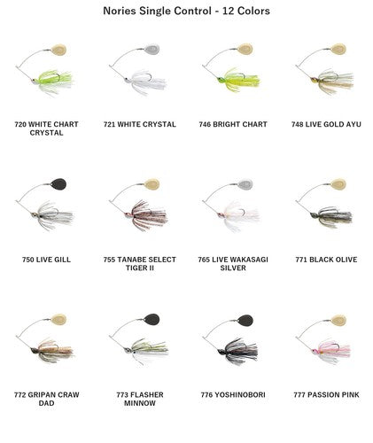 Nories Single Control Spinnerbait 22g 17g 5/0 3/0 12 Colors JDM