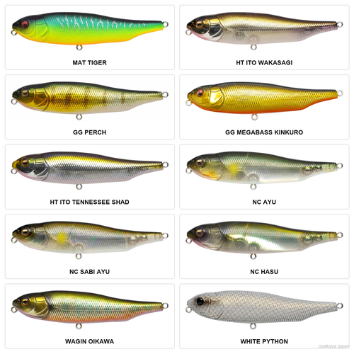 Megabass GIANT DOG-X 98mm 1/2oz Floating Topwater Lure Choose Color JDM