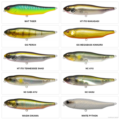 Megabass GIANT DOG-X 98mm 1/2oz Floating Topwater Lure Choose Color JDM