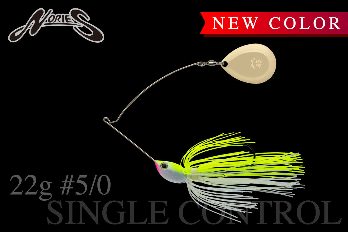 Nories Single Control 22g 3/4oz Spinnerbait Bend Arm 12 Colors Hook #5/0 #3/0 JD