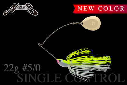 Nories Single Control 22g 3/4oz Spinnerbait Bend Arm 12 Colors Hook #5/0 #3/0 JD